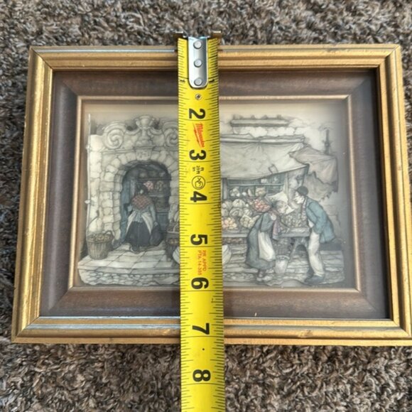 Vintage Anton Pieck 3D Shadow Box Art Wood Frame Lesley Owsley Handcrafted - Picture 15 of 16